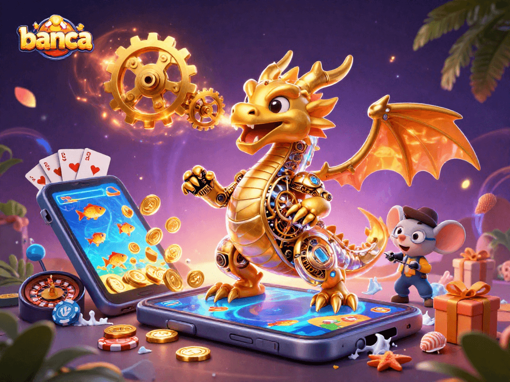 Banca offers thrilling fish shooting games filled with dazzling golden coins and exciting gameplay excitement.